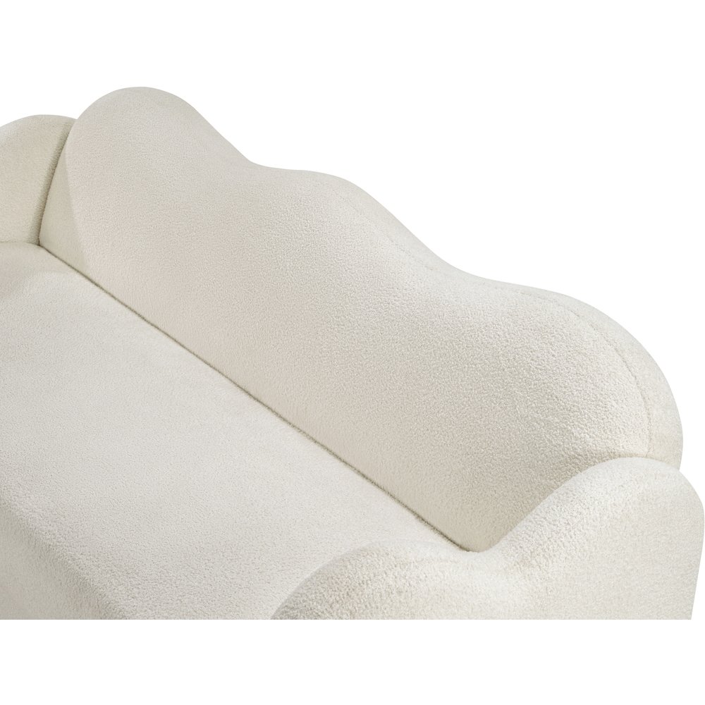 Bloom Cream Teddy Fabric Sofa. Picture 10