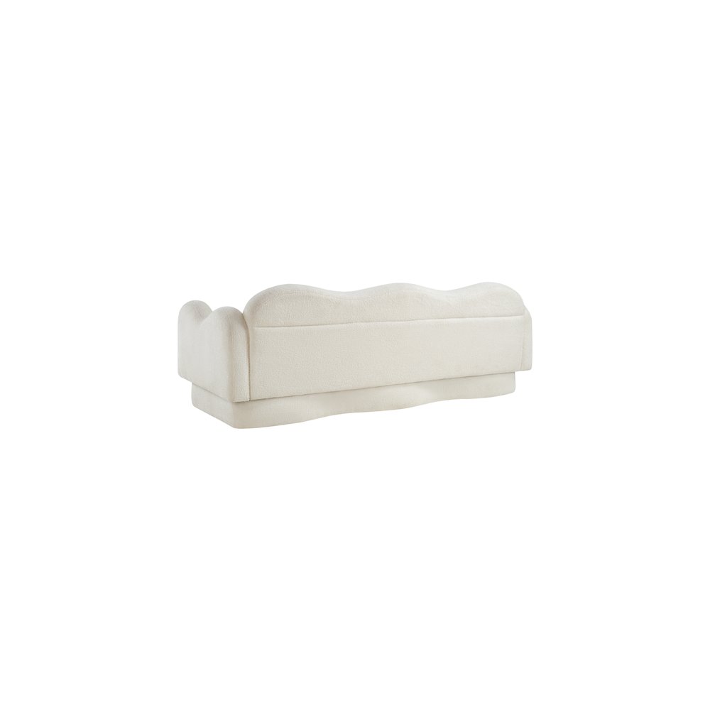 Bloom Cream Teddy Fabric Sofa. Picture 7