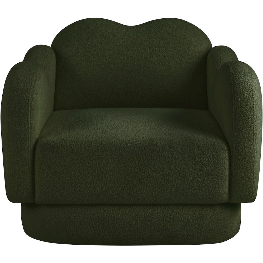 Bloom Green Teddy Fabric Chair. Picture 2