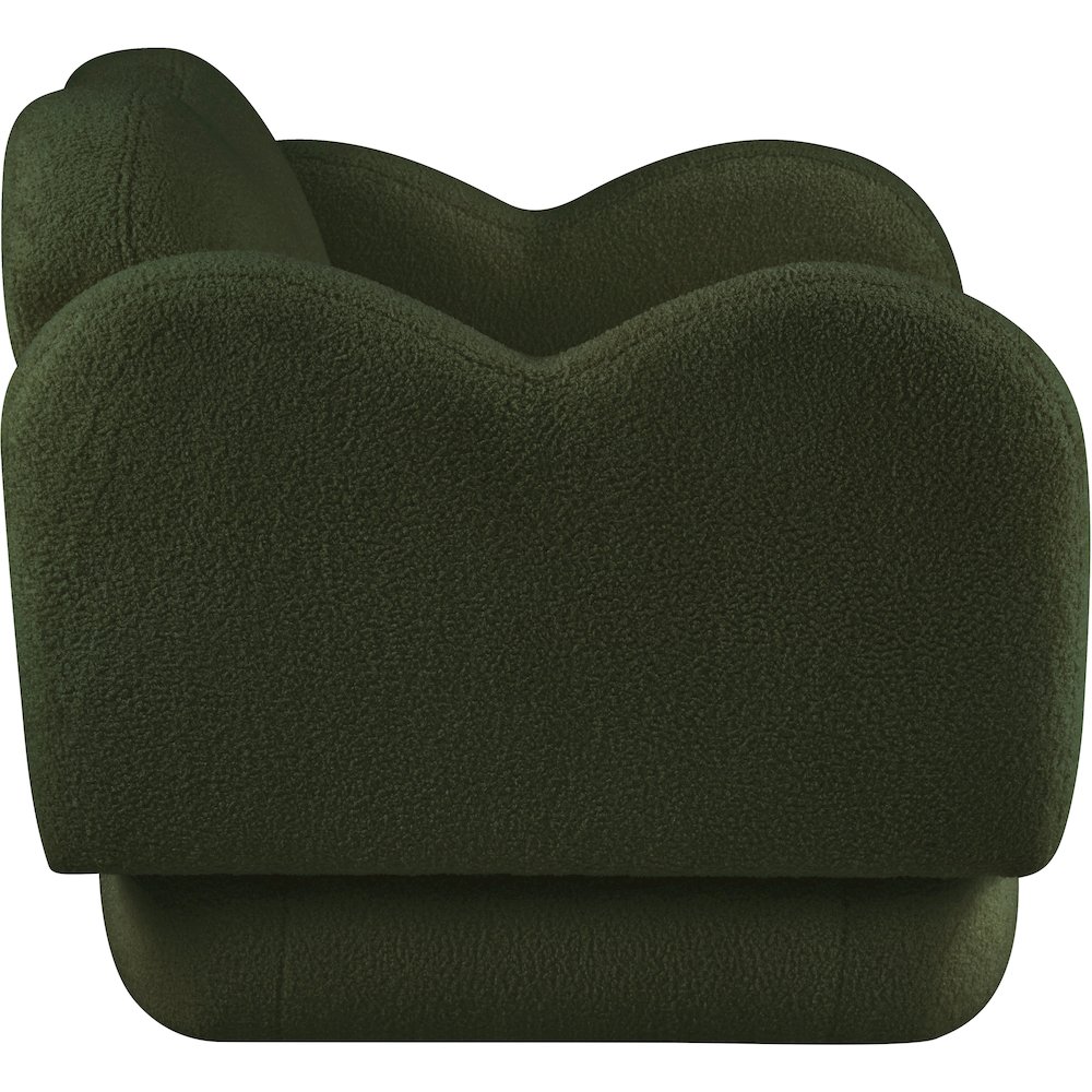 Bloom Green Teddy Fabric Chair. Picture 3