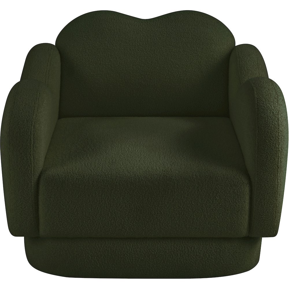 Bloom Green Teddy Fabric Chair. Picture 5