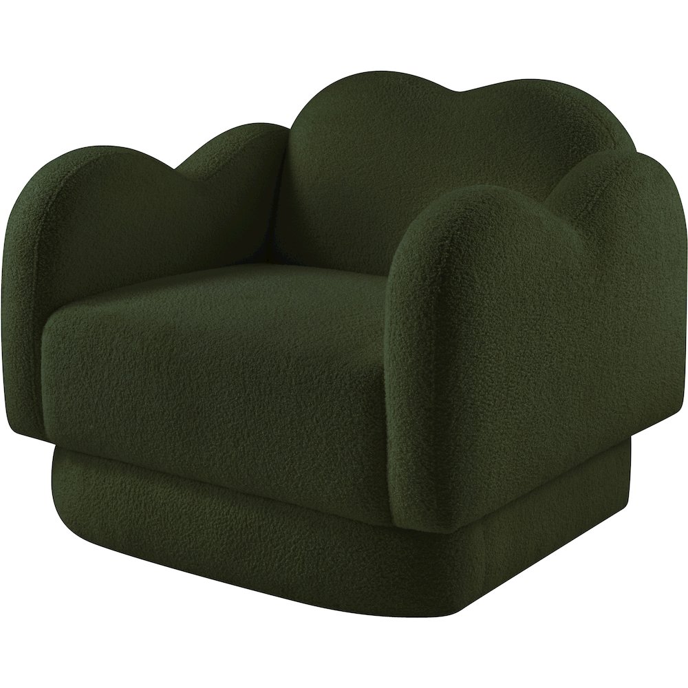Bloom Green Teddy Fabric Chair. Picture 6