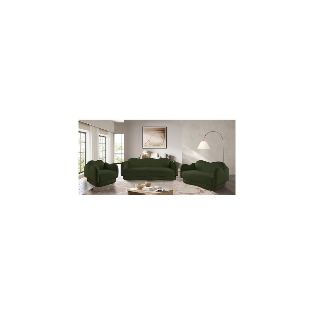 Bloom Green Teddy Fabric Chair. Picture 11