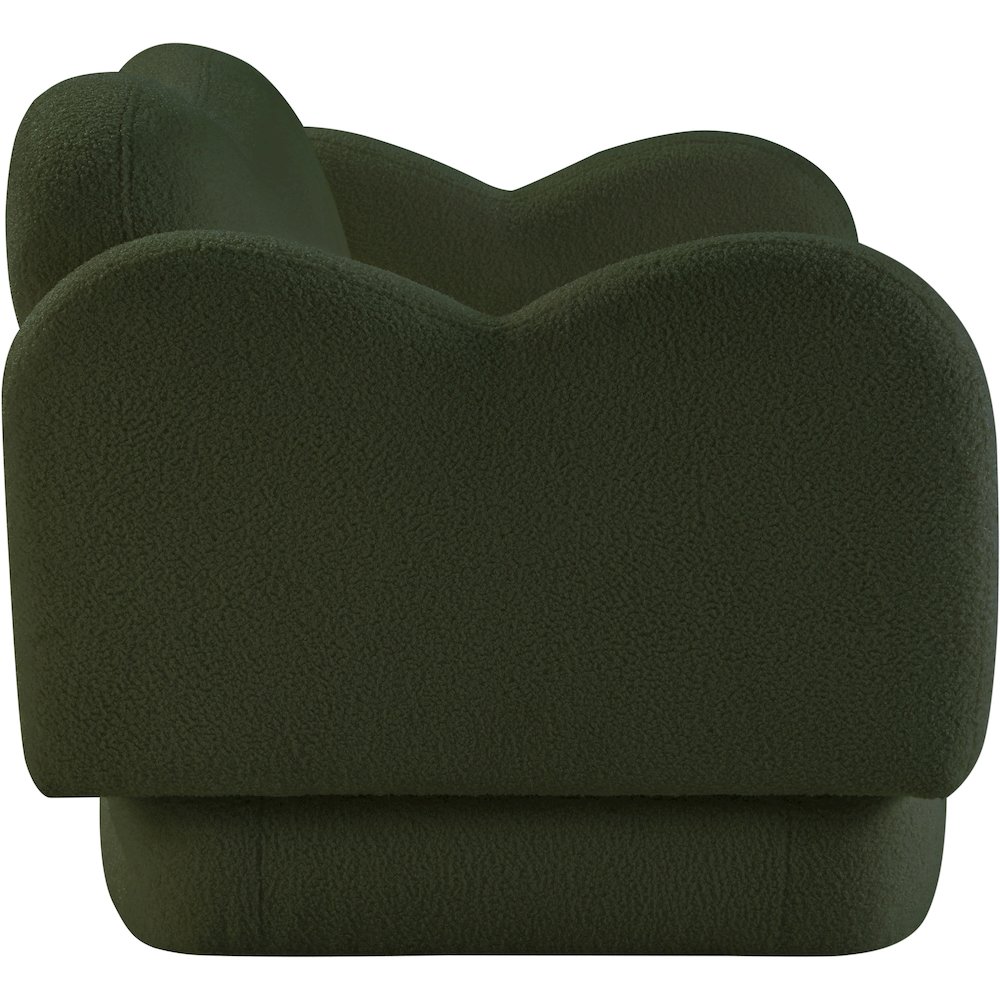 Bloom Green Teddy Fabric Loveseat. Picture 3