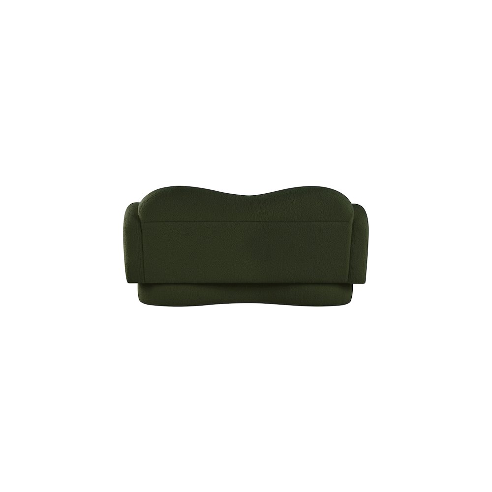 Bloom Green Teddy Fabric Loveseat. Picture 4