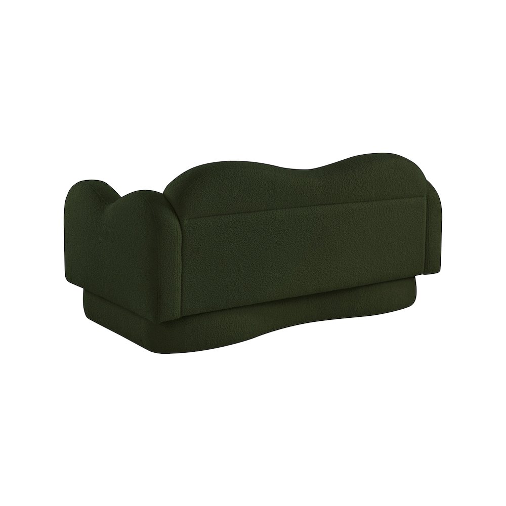Bloom Green Teddy Fabric Loveseat. Picture 7