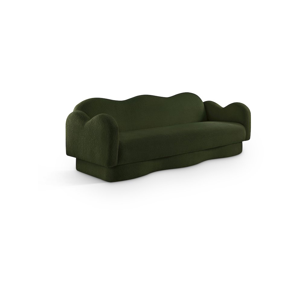 Bloom Green Teddy Fabric Sofa. Picture 1