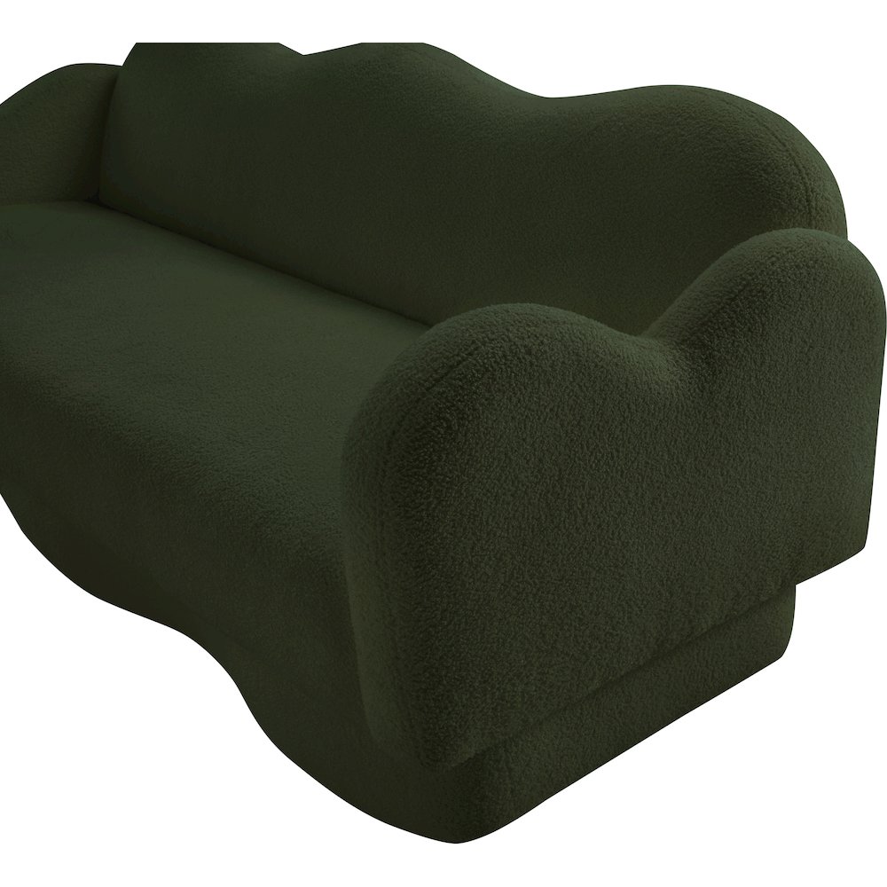Bloom Green Teddy Fabric Sofa. Picture 9