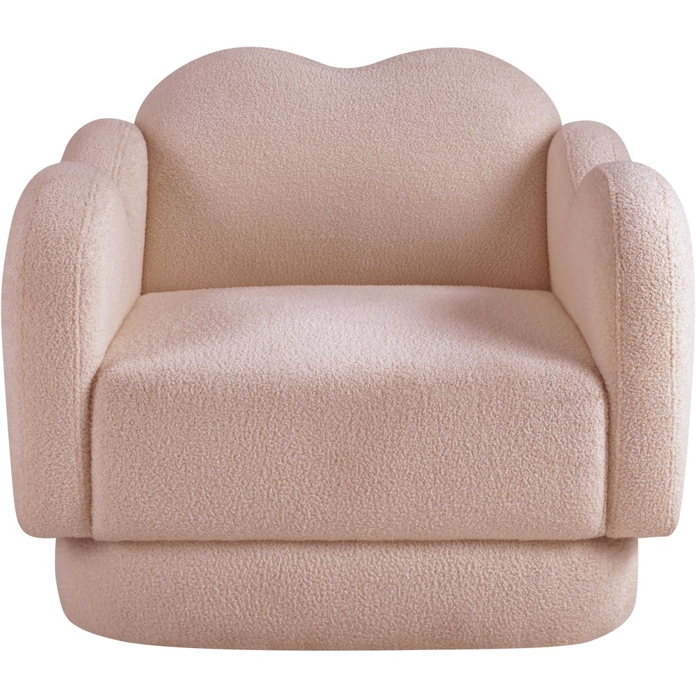 Bloom Pink Teddy Fabric Chair. Picture 2