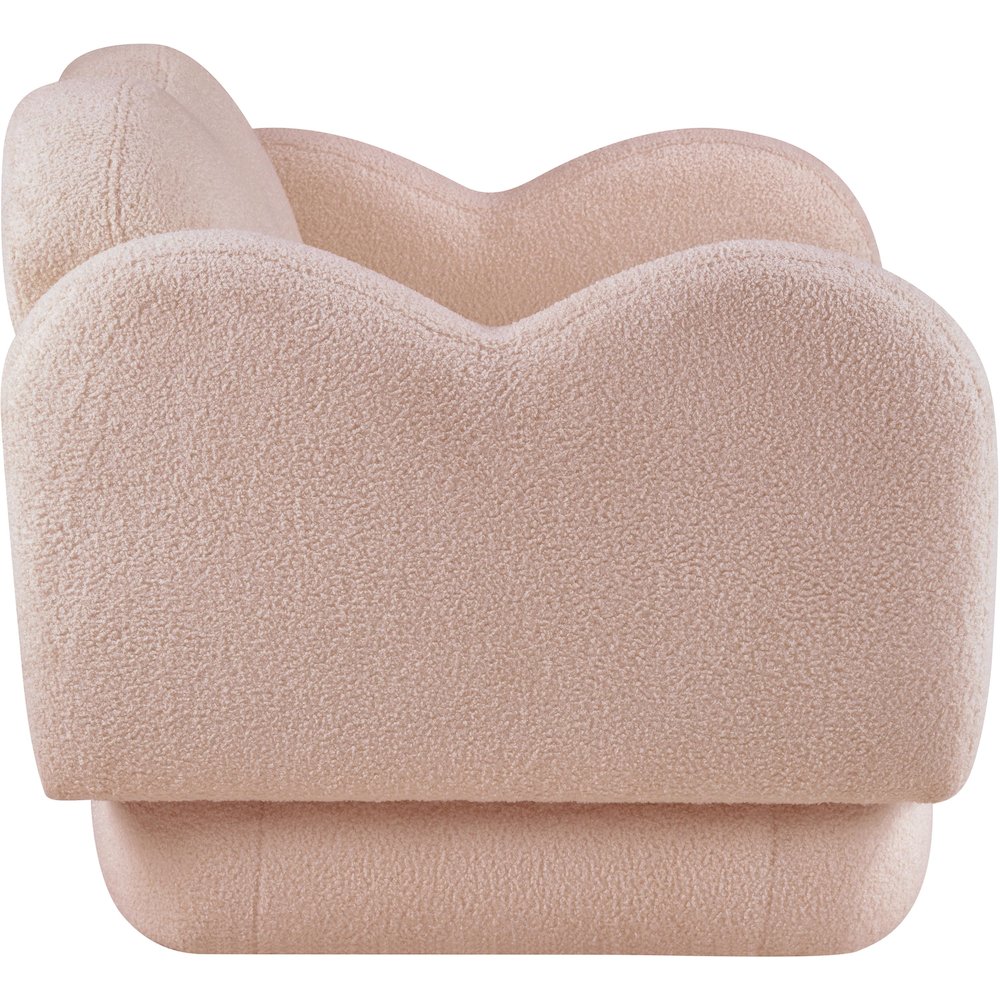 Bloom Pink Teddy Fabric Chair. Picture 3