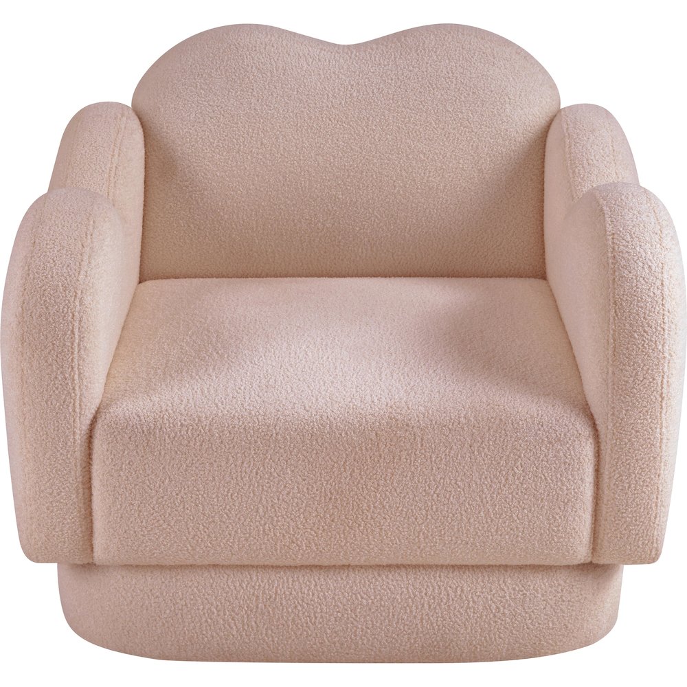 Bloom Pink Teddy Fabric Chair. Picture 5