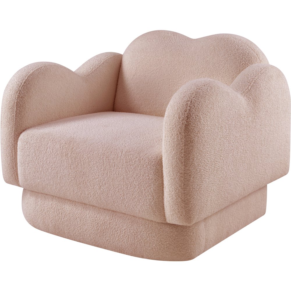 Bloom Pink Teddy Fabric Chair. Picture 6