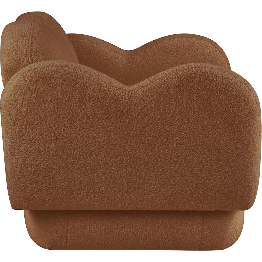 Bloom Saddle Teddy Fabric Chair. Picture 3