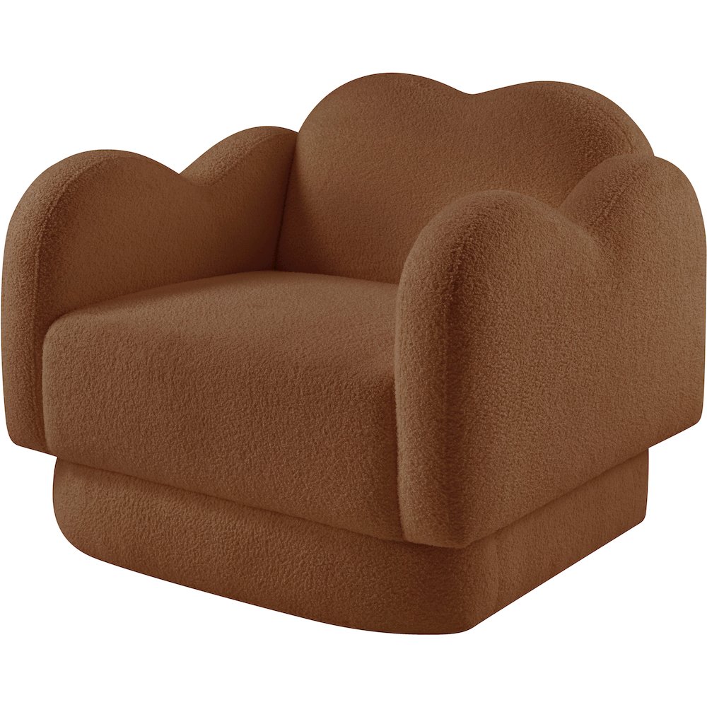 Bloom Saddle Teddy Fabric Chair. Picture 6