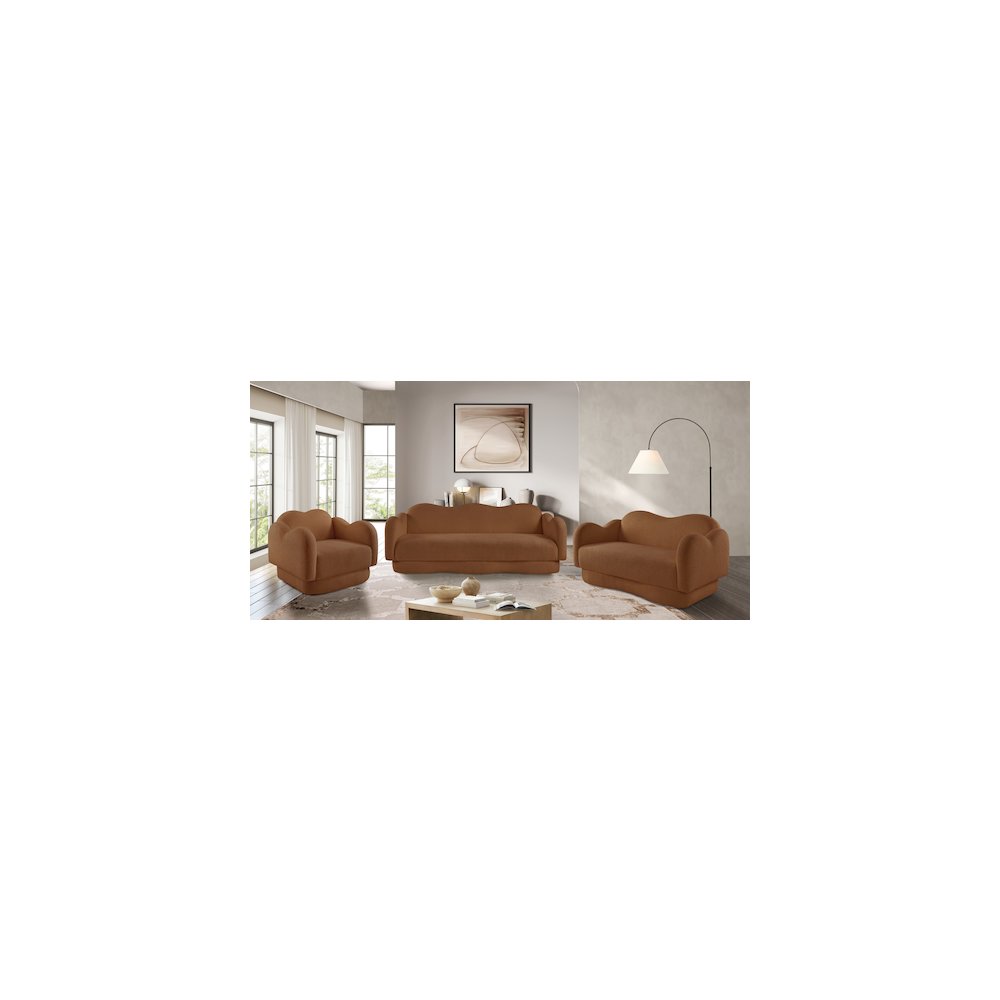 Bloom Saddle Teddy Fabric Chair. Picture 11