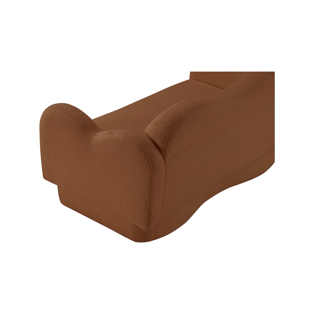 Bloom Saddle Teddy Fabric Loveseat. Picture 9