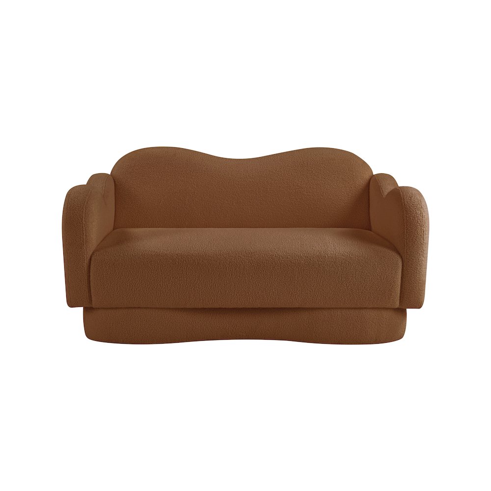 Bloom Saddle Teddy Fabric Loveseat. Picture 2
