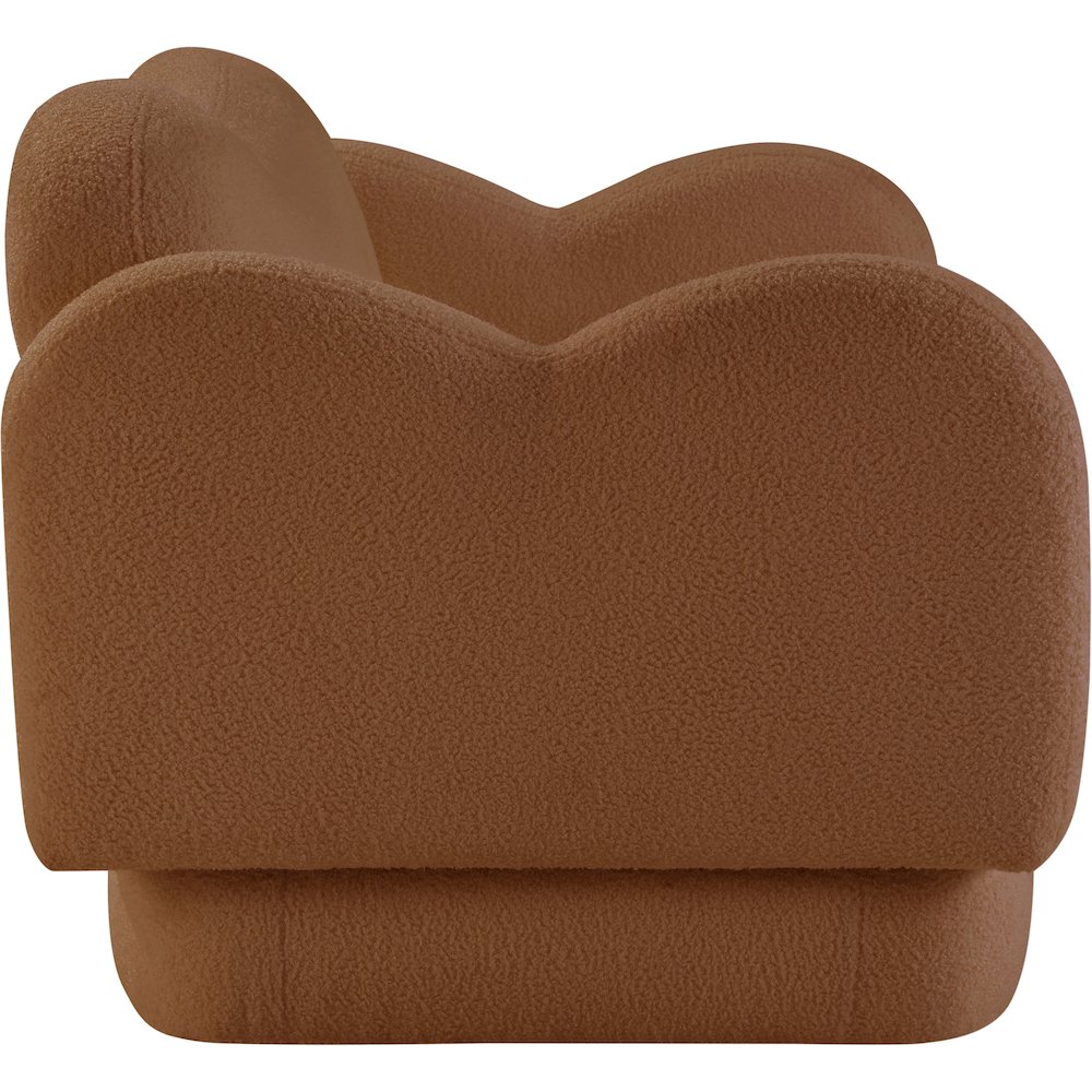 Bloom Saddle Teddy Fabric Loveseat. Picture 3