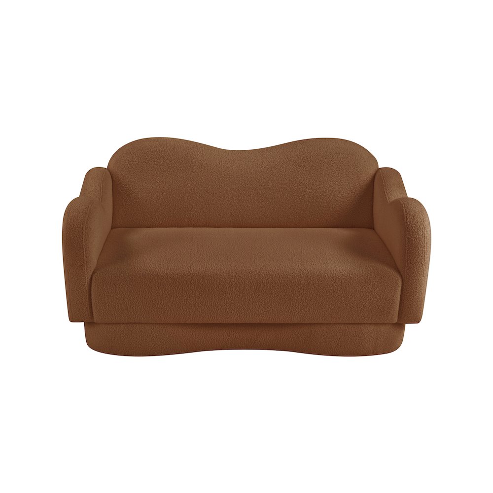 Bloom Saddle Teddy Fabric Loveseat. Picture 5