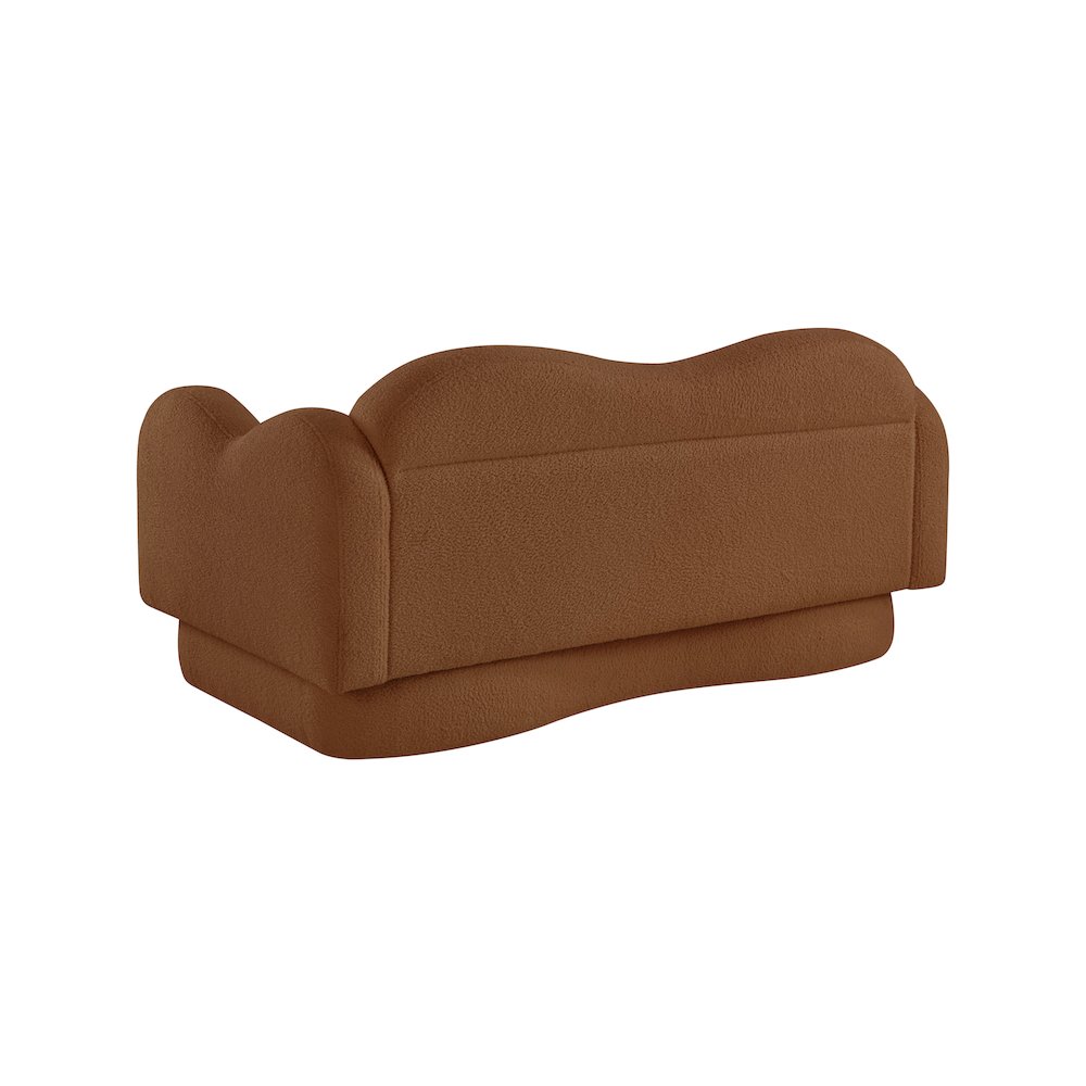 Bloom Saddle Teddy Fabric Loveseat. Picture 7
