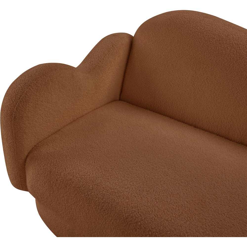 Bloom Saddle Teddy Fabric Loveseat. Picture 8