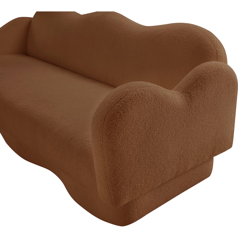 Bloom Saddle Teddy Fabric Sofa. Picture 9