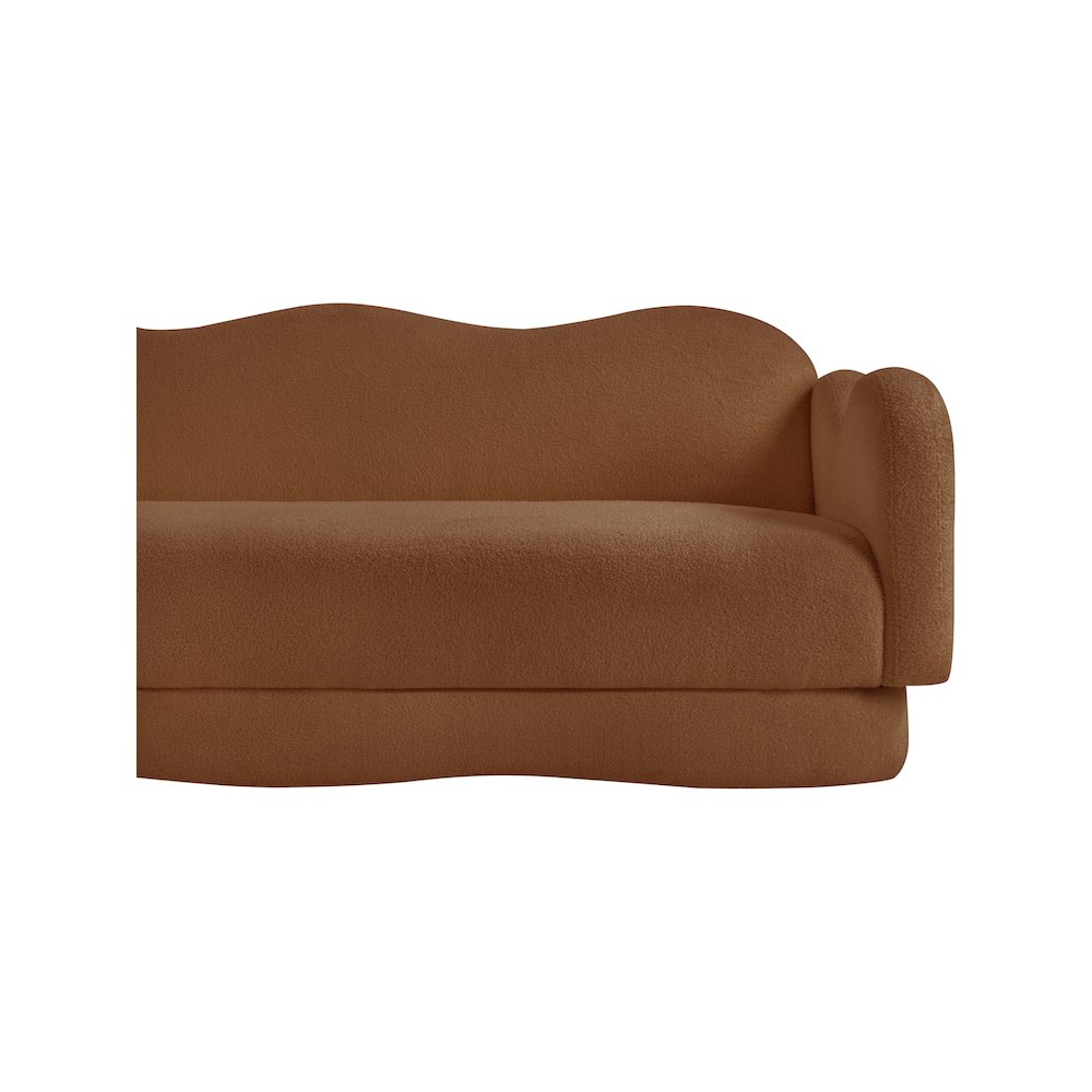 Bloom Saddle Teddy Fabric Sofa. Picture 11
