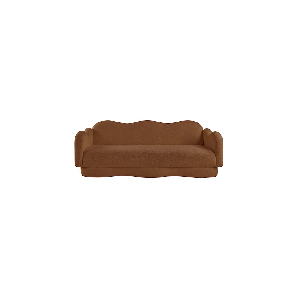 Bloom Saddle Teddy Fabric Sofa. Picture 2