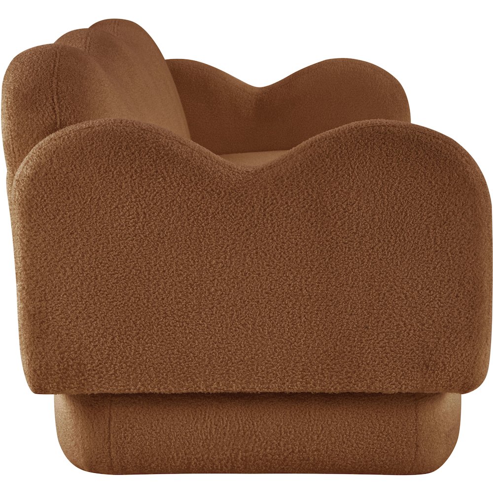 Bloom Saddle Teddy Fabric Sofa. Picture 3
