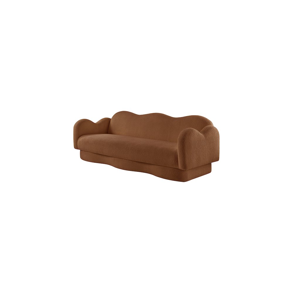 Bloom Saddle Teddy Fabric Sofa. Picture 6