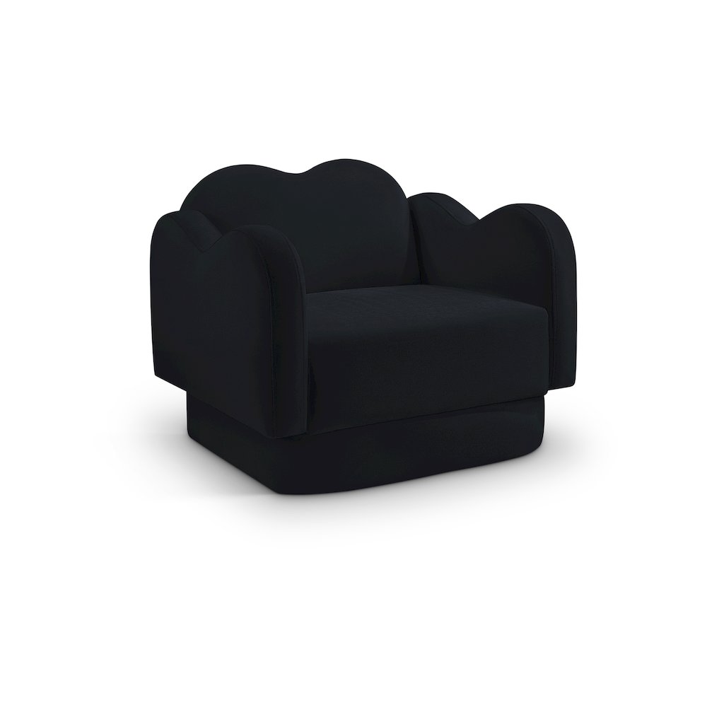 Bloom Black Velvet Chair. Picture 1