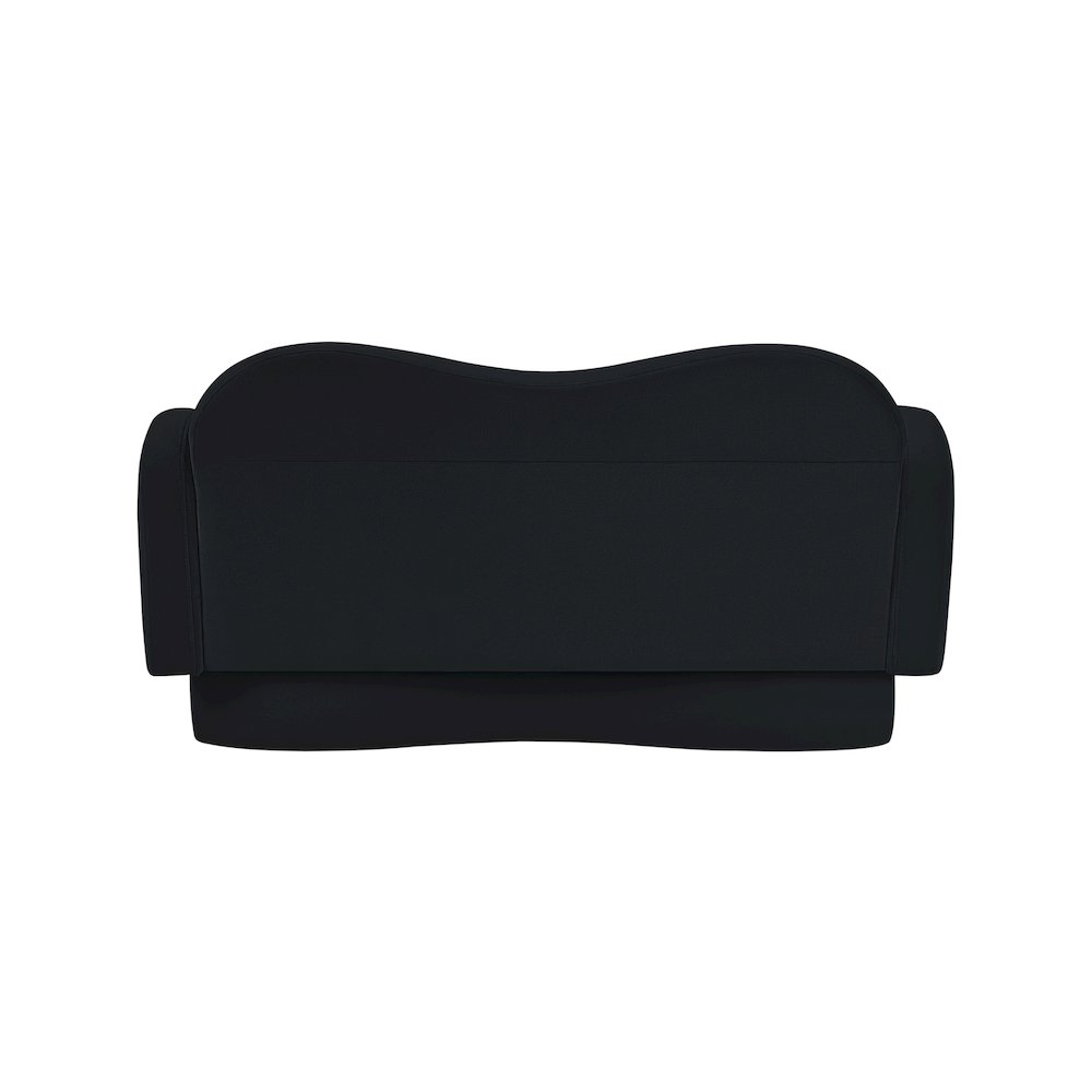 Bloom Black Velvet Loveseat. Picture 4