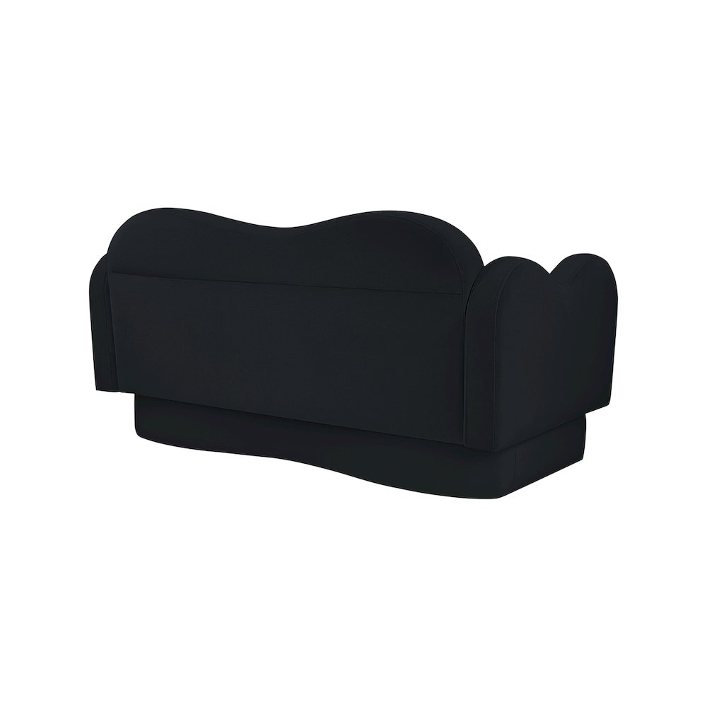 Bloom Black Velvet Loveseat. Picture 6