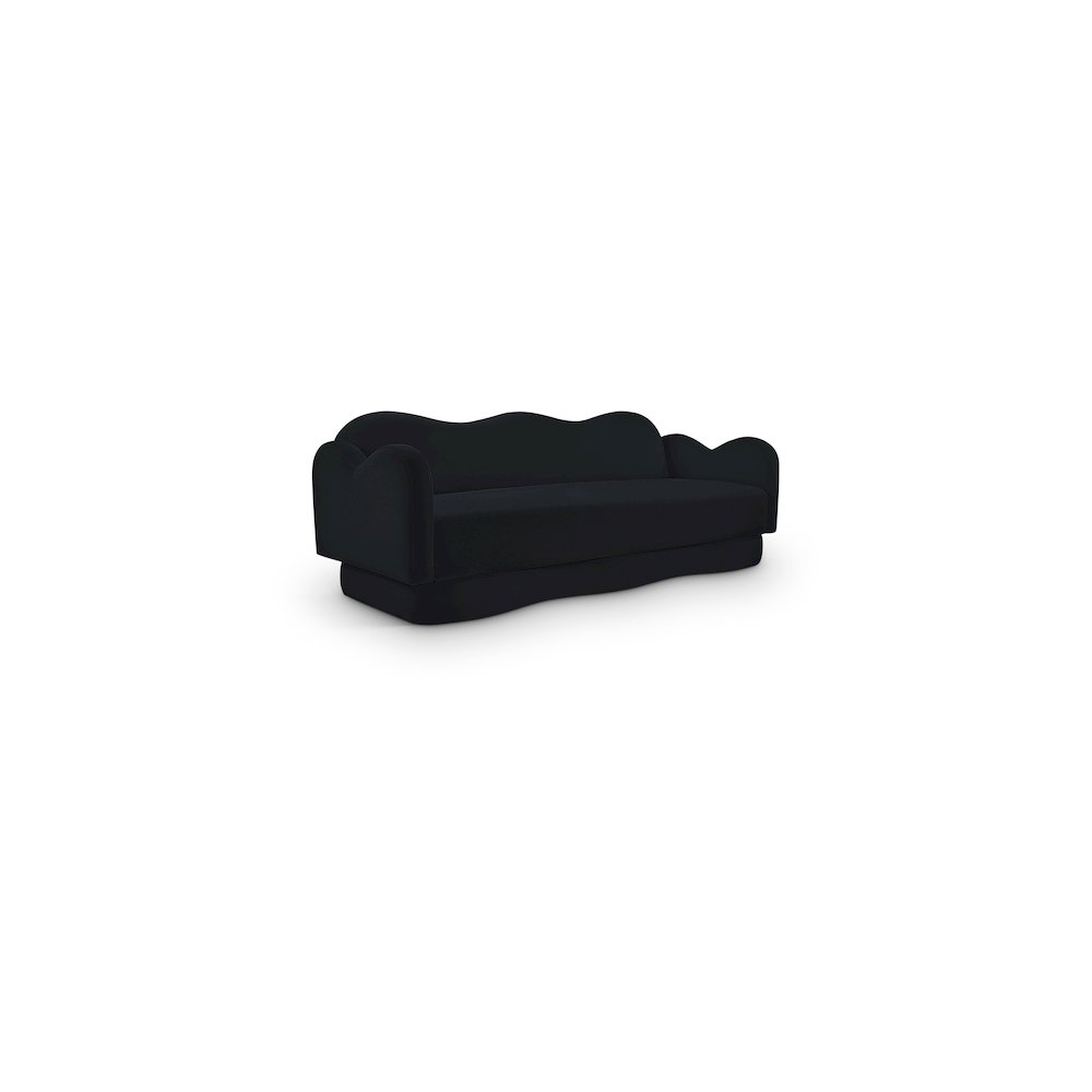 Bloom Black Velvet Sofa. Picture 1