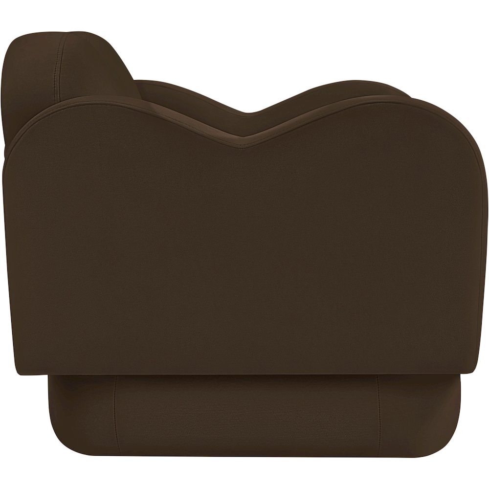 Bloom Brown Velvet Chair. Picture 3