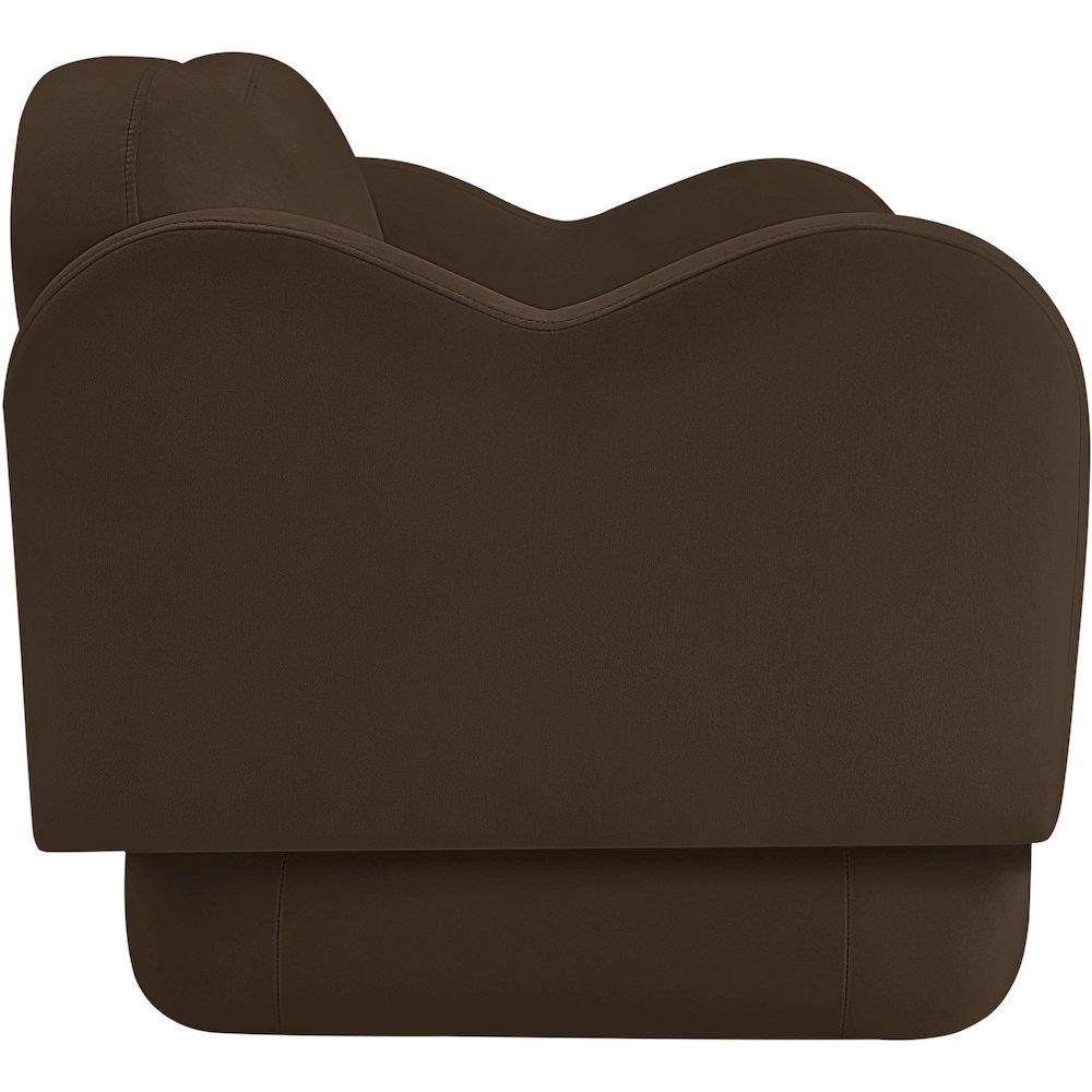 Bloom Brown Velvet Loveseat. Picture 3