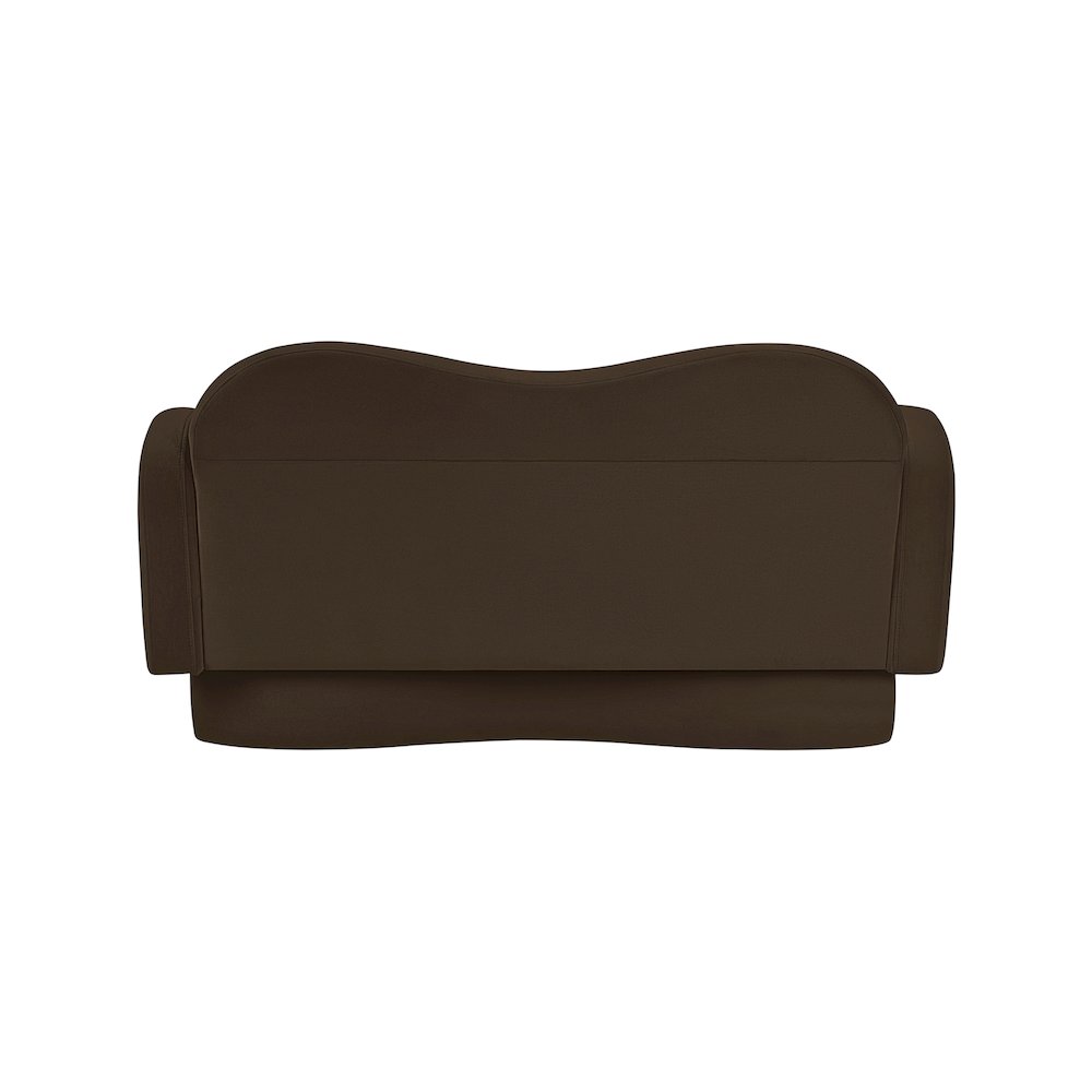 Bloom Brown Velvet Loveseat. Picture 4