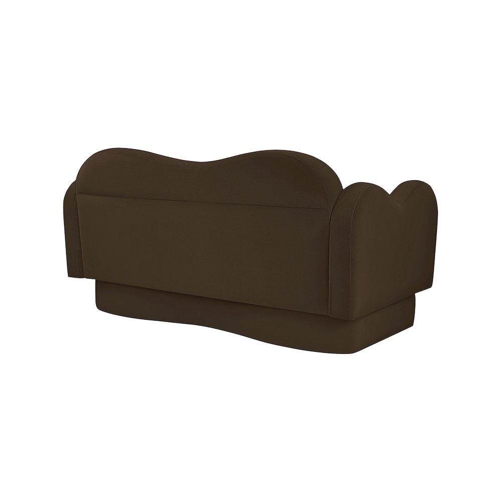 Bloom Brown Velvet Loveseat. Picture 6