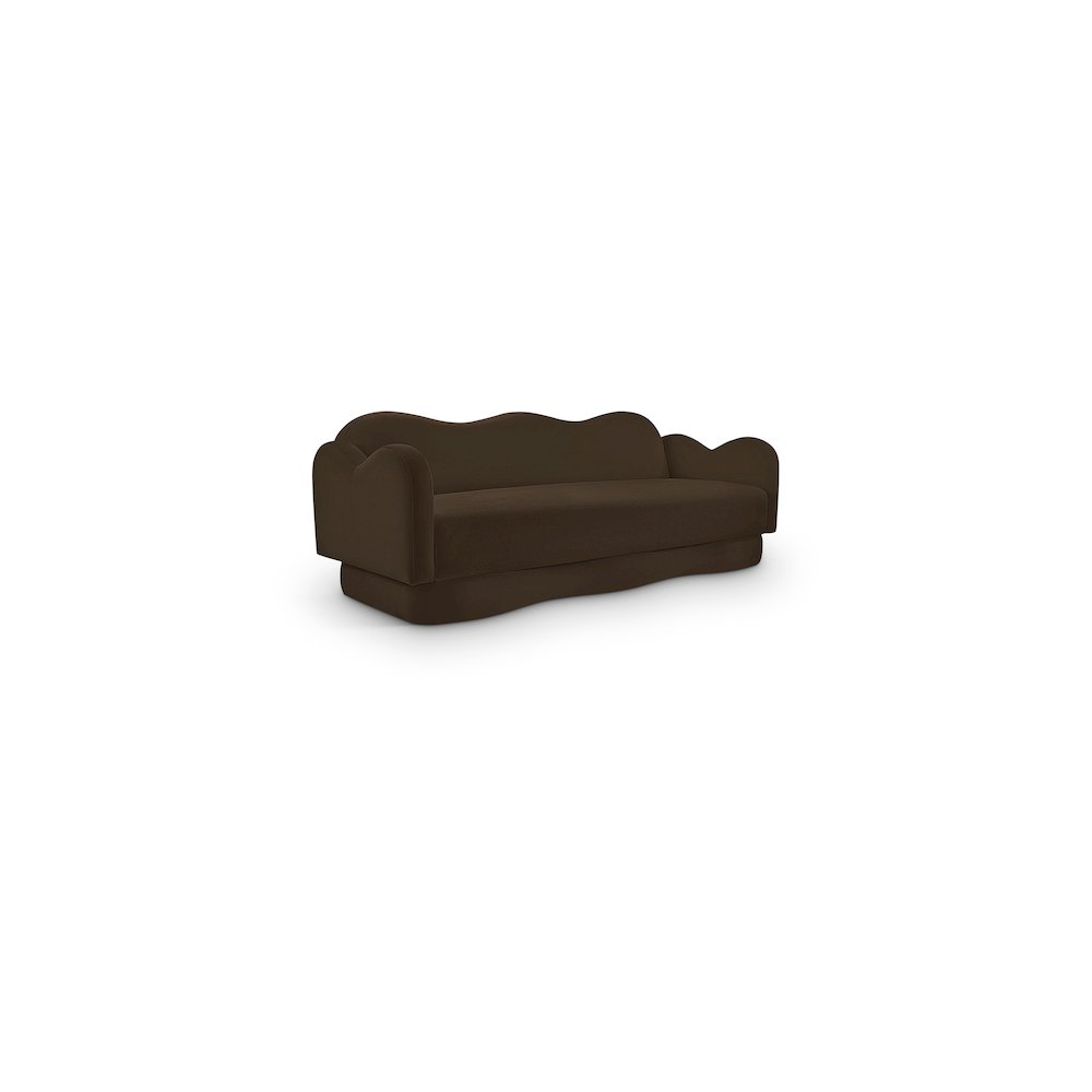 Bloom Brown Velvet Sofa. Picture 1