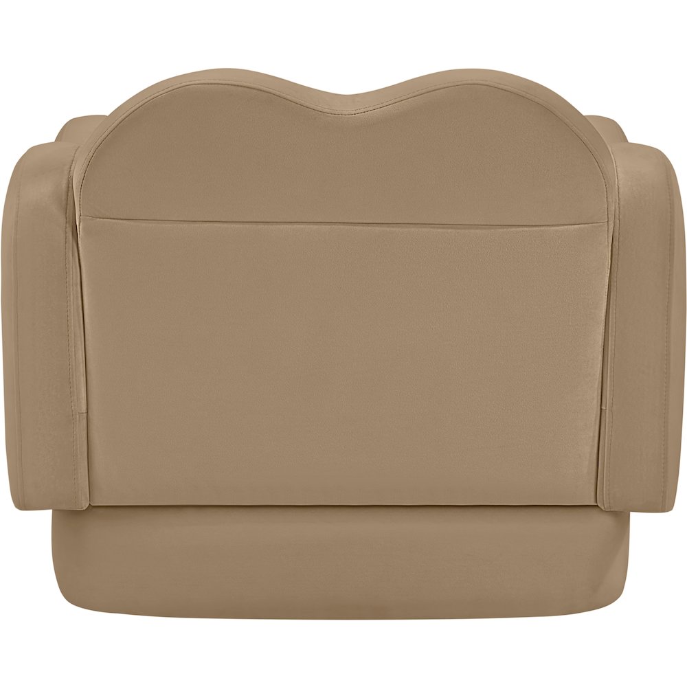 Bloom Camel Velvet Chair. Picture 4