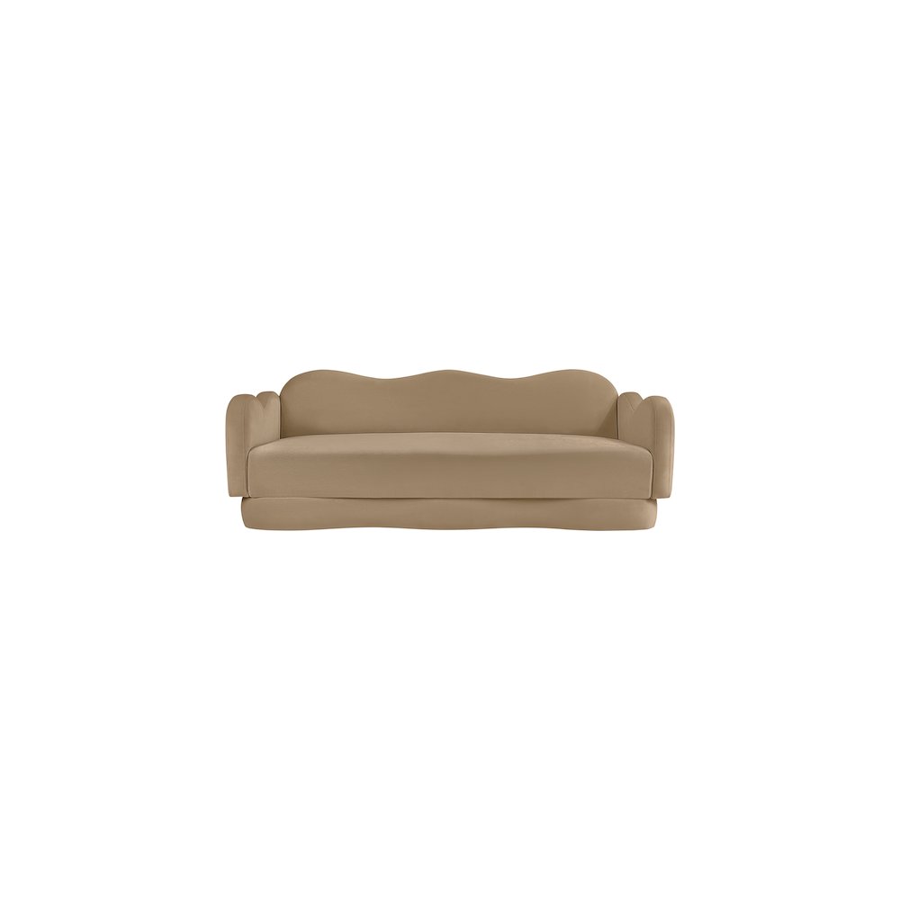 Bloom Camel Velvet Sofa. Picture 2