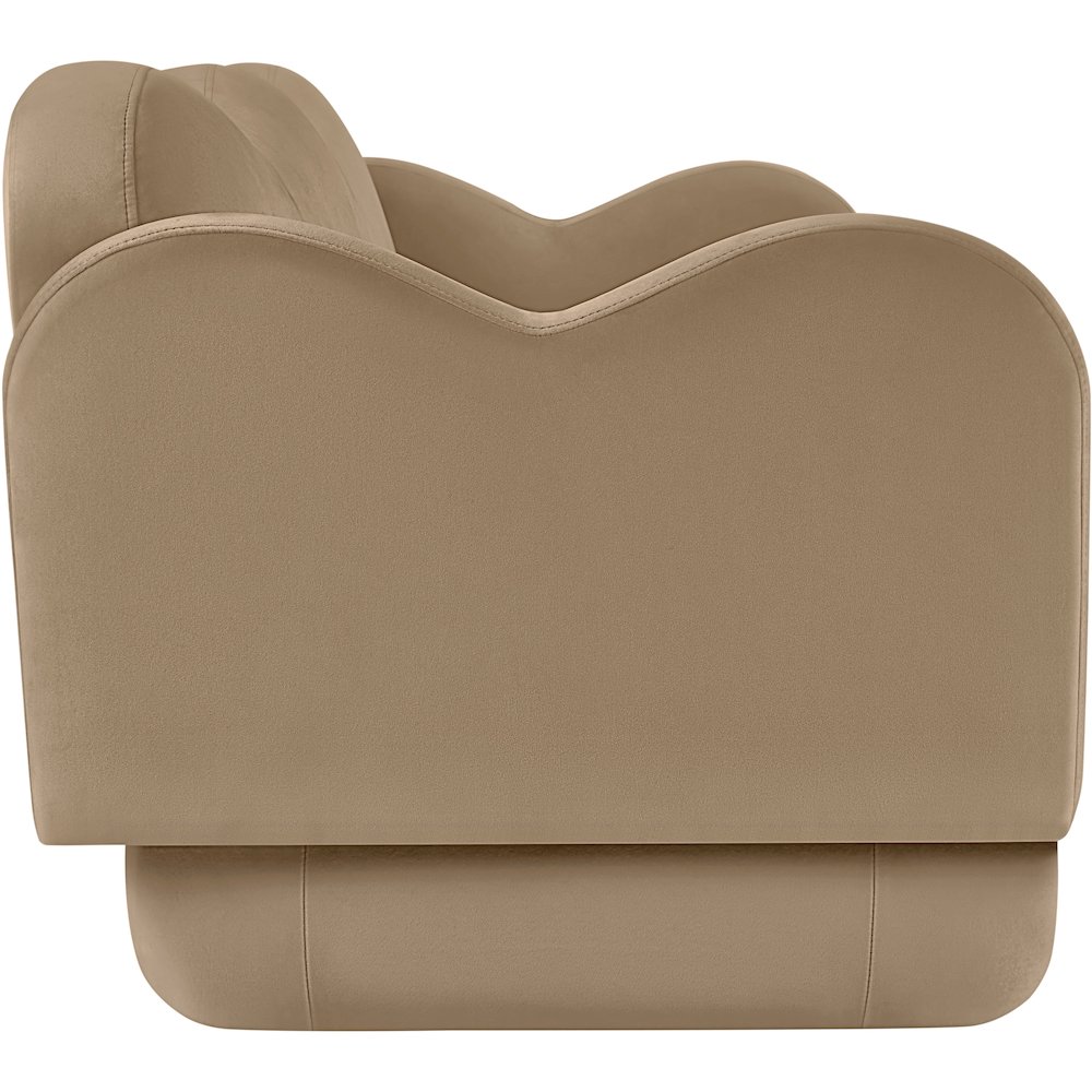 Bloom Camel Velvet Sofa. Picture 3
