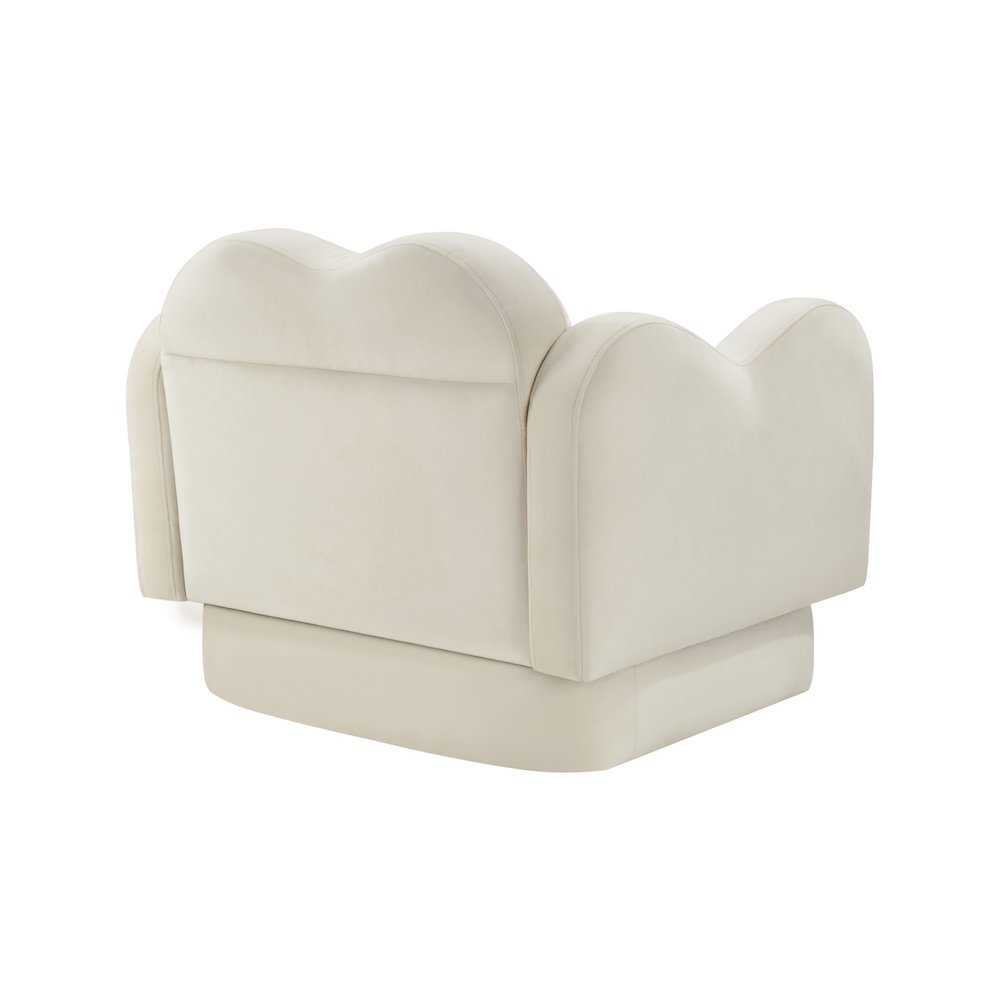 Bloom Cream Velvet Chair. Picture 6