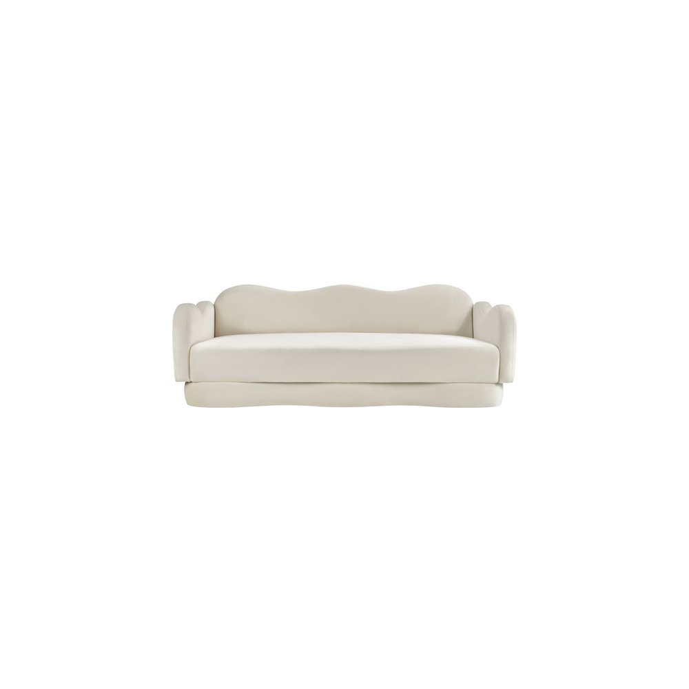 Bloom Cream Velvet Sofa. Picture 2