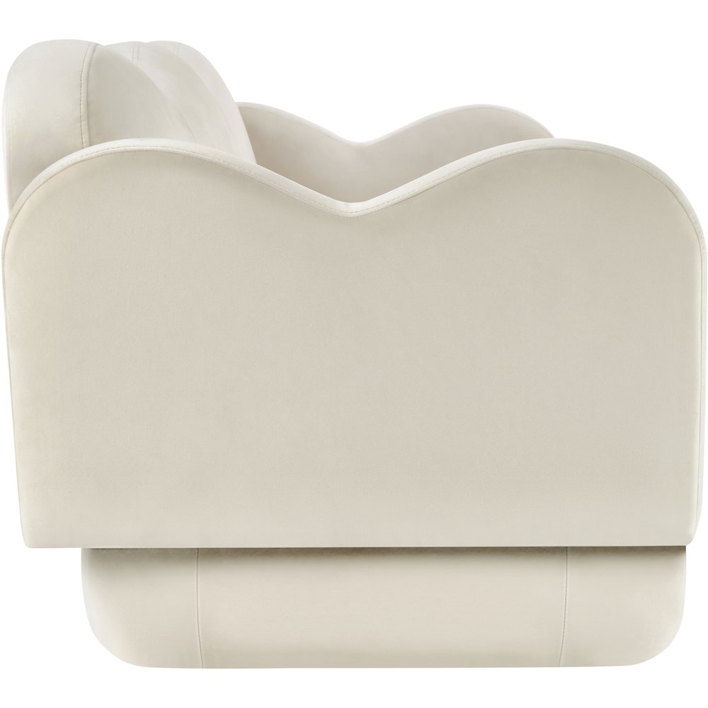 Bloom Cream Velvet Sofa. Picture 3