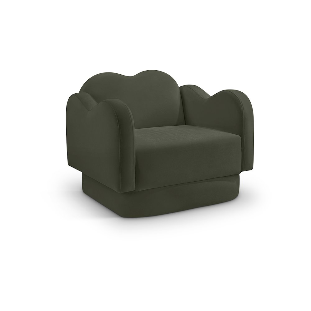Bloom Green Velvet Chair. Picture 1