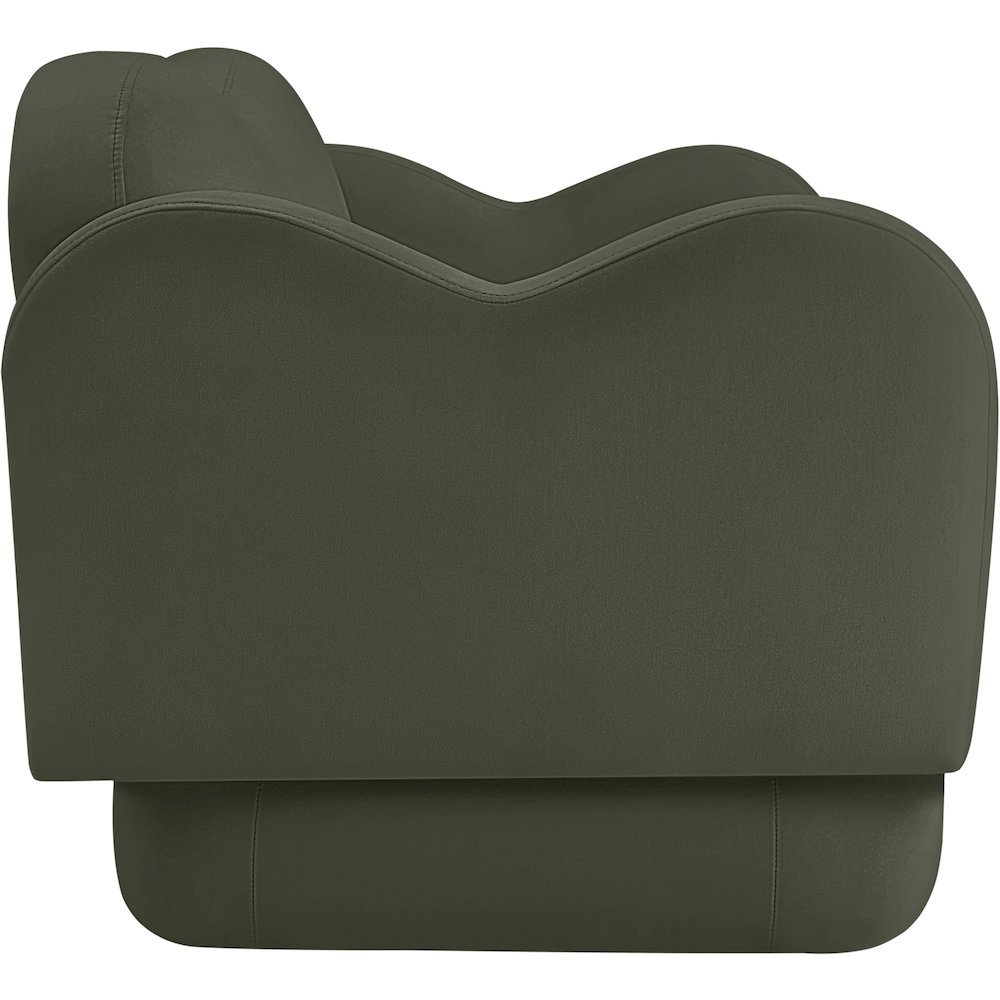 Bloom Green Velvet Loveseat. Picture 3