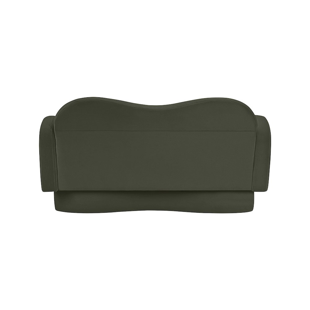 Bloom Green Velvet Loveseat. Picture 4