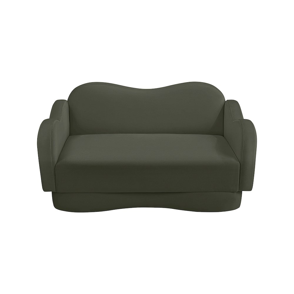 Bloom Green Velvet Loveseat. Picture 5