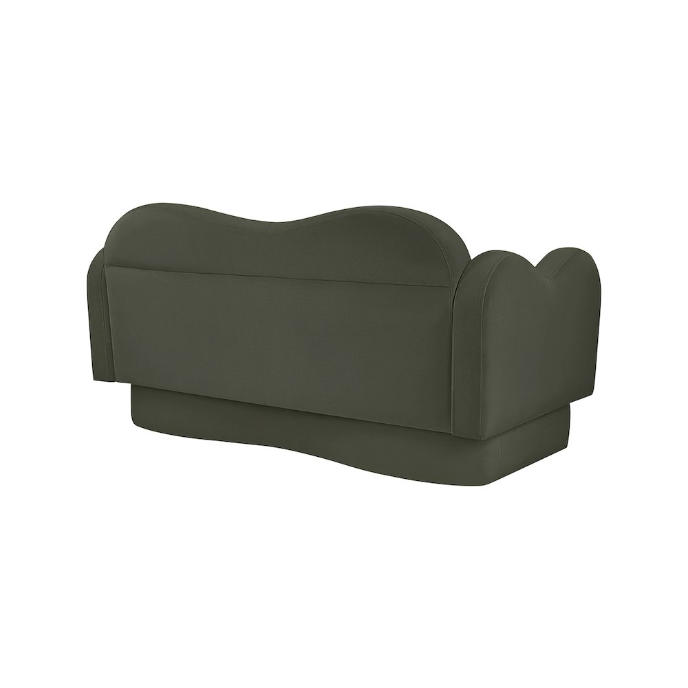 Bloom Green Velvet Loveseat. Picture 6